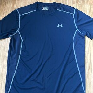 Under Armour Navy HeatGear T-Shirt Sz XL